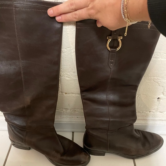 Salvatore Ferragamo Shoes - Brown Salvatore Ferragamo riding boots